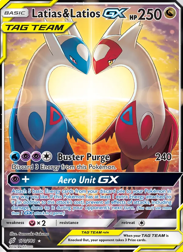 Latias & Latios GX (Alternate Full Art) — SM - Team Up #170/181