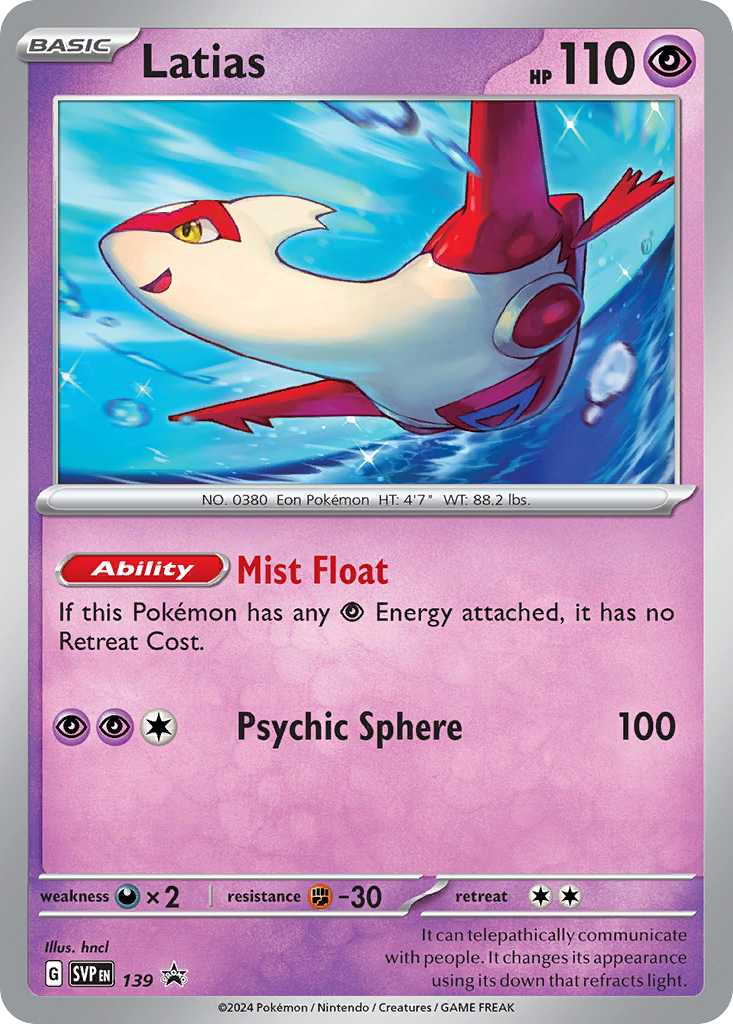 Latias — SV: Scarlet & Violet Promo Cards #139