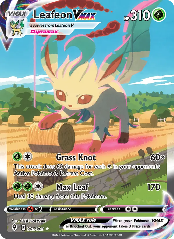 Leafeon VMAX (Alternate Art Secret) — SWSH07: Evolving Skies #205/203