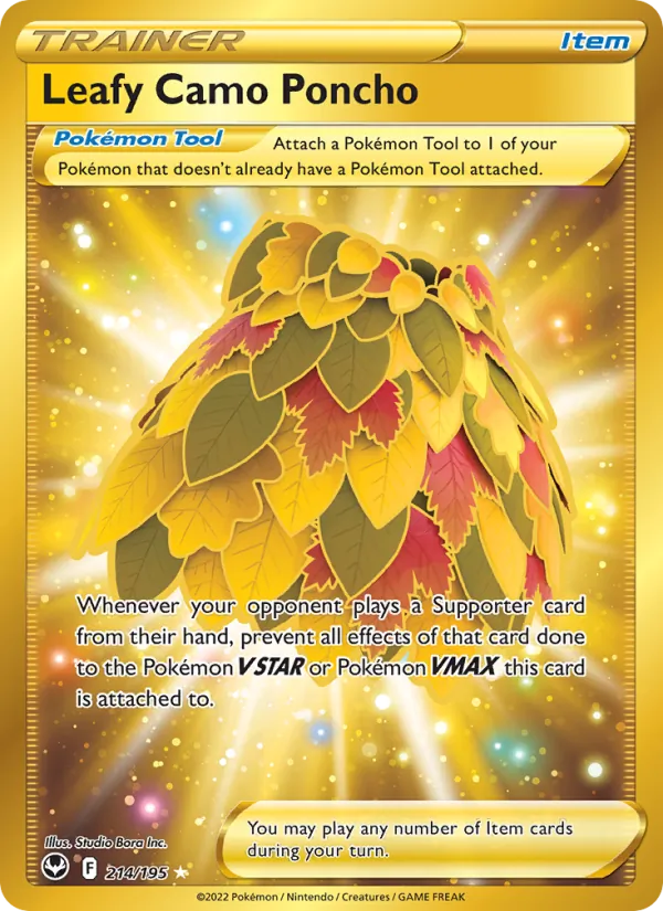 Leafy Camo Poncho (Secret) — SWSH12: Silver Tempest #214/195