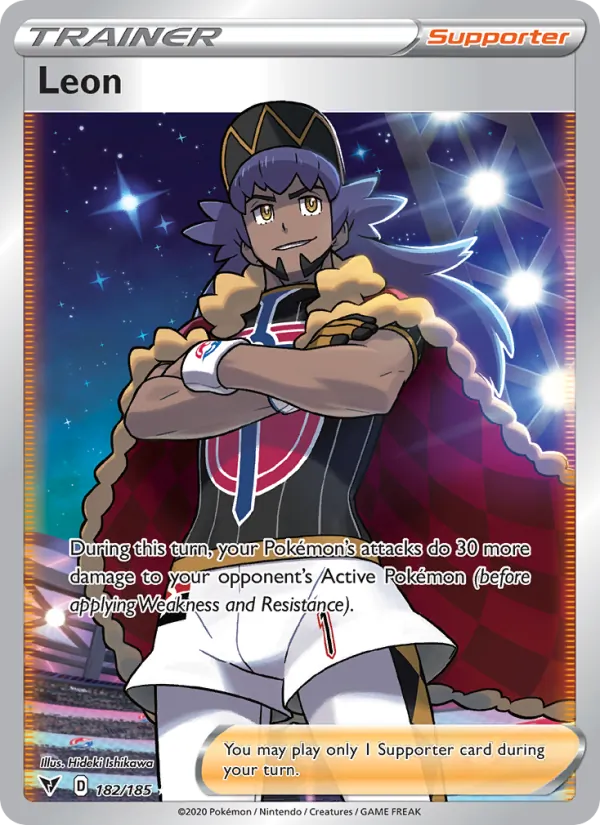Leon (Full Art) — SWSH04: Vivid Voltage #182/185