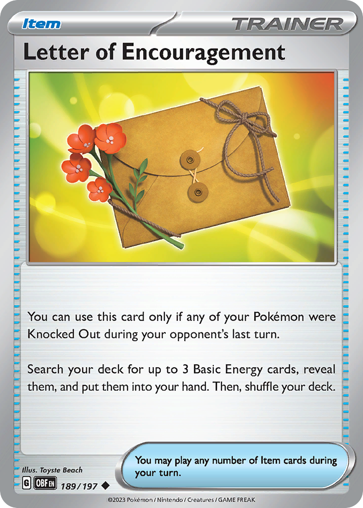 Letter of Encouragement — SV03: Obsidian Flames #189/197