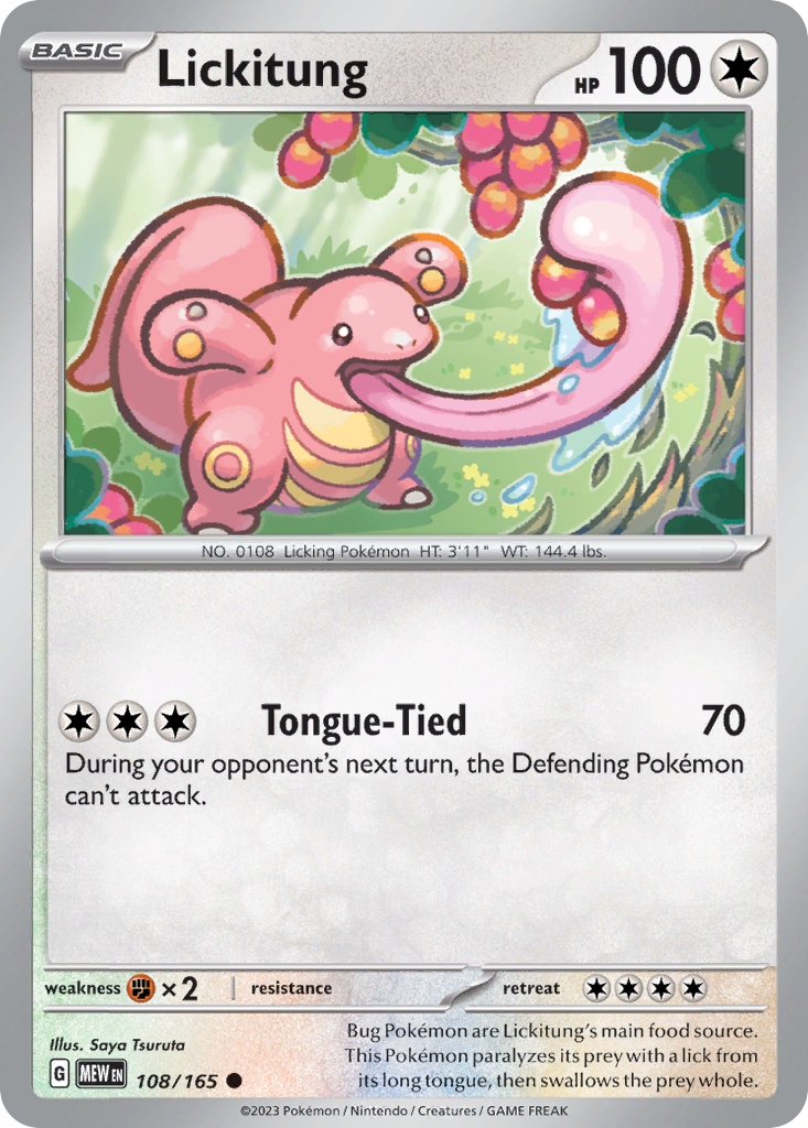 Lickitung — SV: Scarlet & Violet 151 #108/165