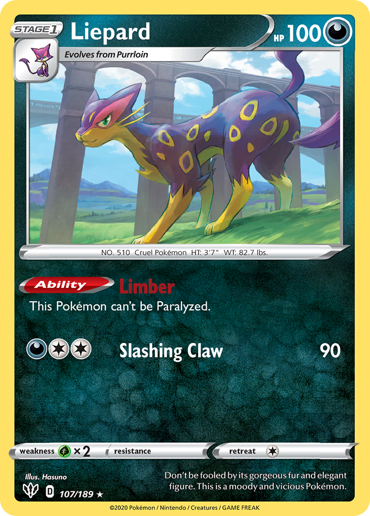 Liepard — SWSH03: Darkness Ablaze #107/189