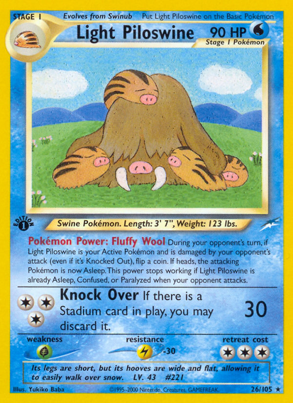 Light Piloswine — Neo Destiny #026/105