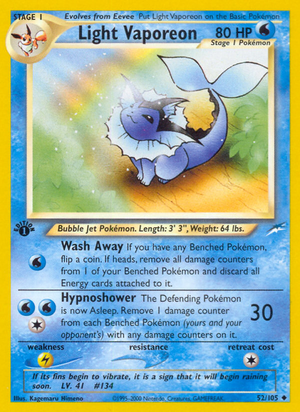 Light Vaporeon — Neo Destiny #052/105