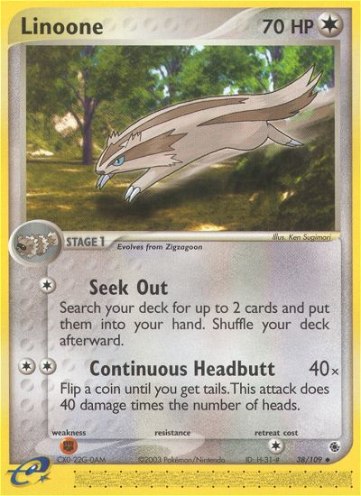 Linoone — Ruby and Sapphire #38/109