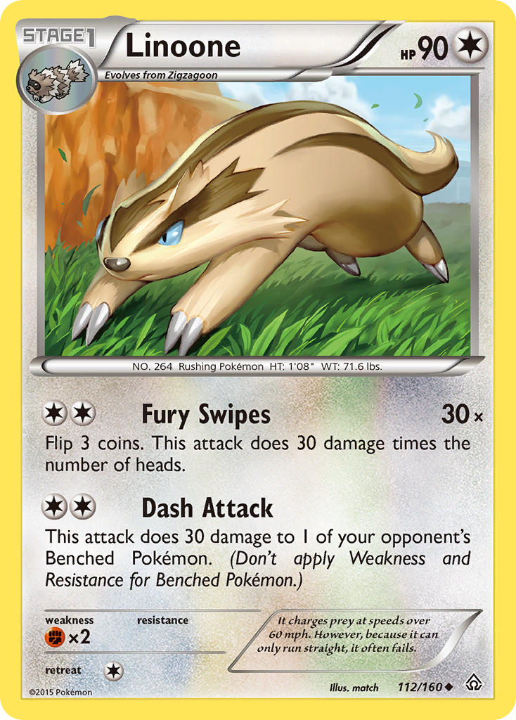 Linoone — XY - Primal Clash #112/160