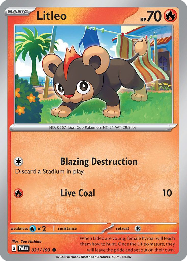 Litleo — SV02: Paldea Evolved #031/193
