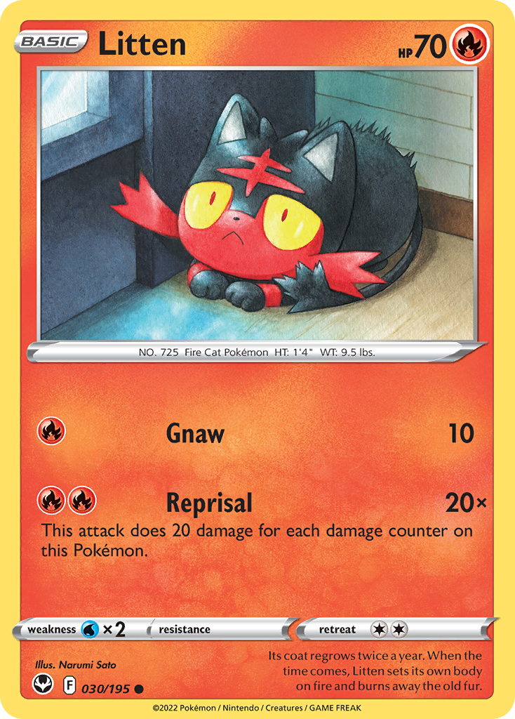 Litten — SWSH12: Silver Tempest #030/195