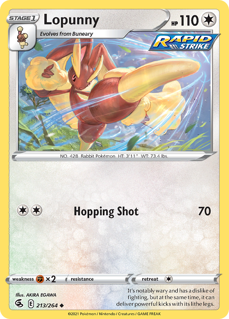 Lopunny — SWSH08: Fusion Strike #213/264