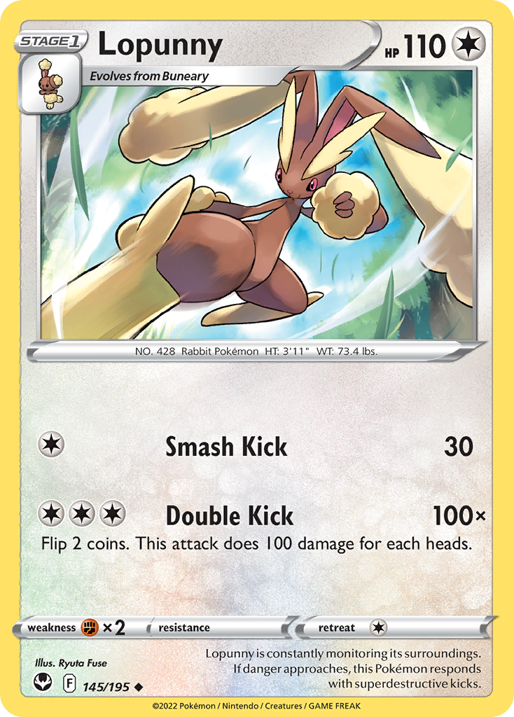Lopunny — SWSH12: Silver Tempest #145/195