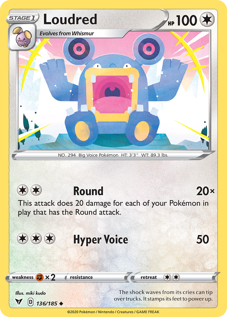 Loudred — SWSH04: Vivid Voltage #136/185