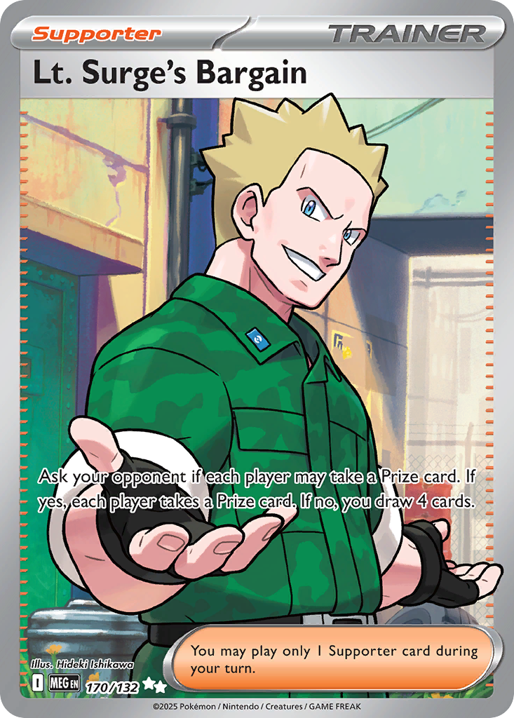 Lt. Surge's Bargain — ME01: Mega Evolution #170/132
