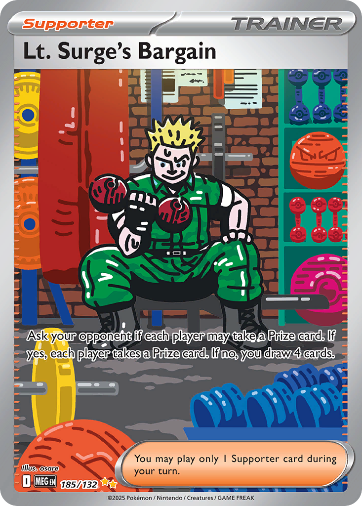 Lt. Surge's Bargain — ME01: Mega Evolution #185/132
