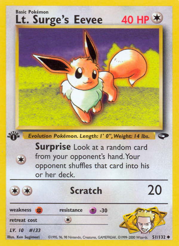 Lt. Surge's Eevee — Gym Challenge #051/132
