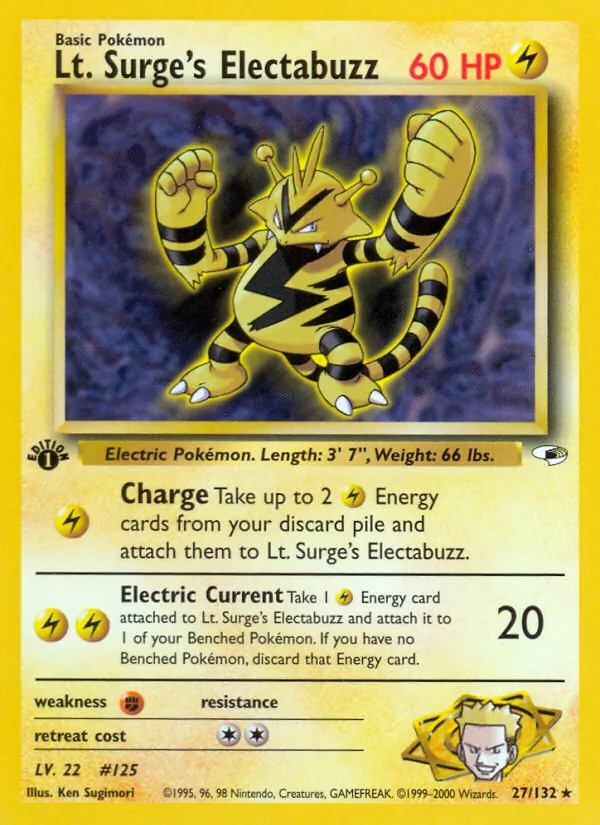 Lt. Surge's Electabuzz (27) — Gym Heroes #027/132