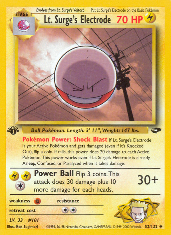 Lt. Surge's Electrode — Gym Challenge #052/132
