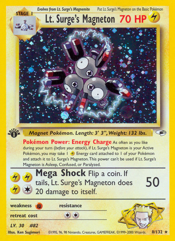 Lt. Surge's Magneton — Gym Heroes #008/132