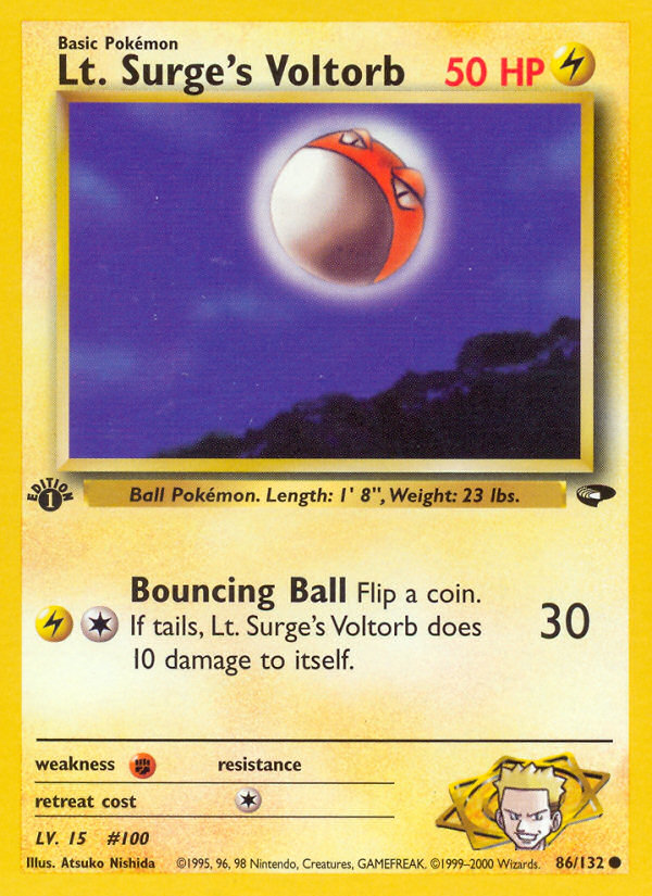Lt. Surge's Voltorb — Gym Challenge #086/132
