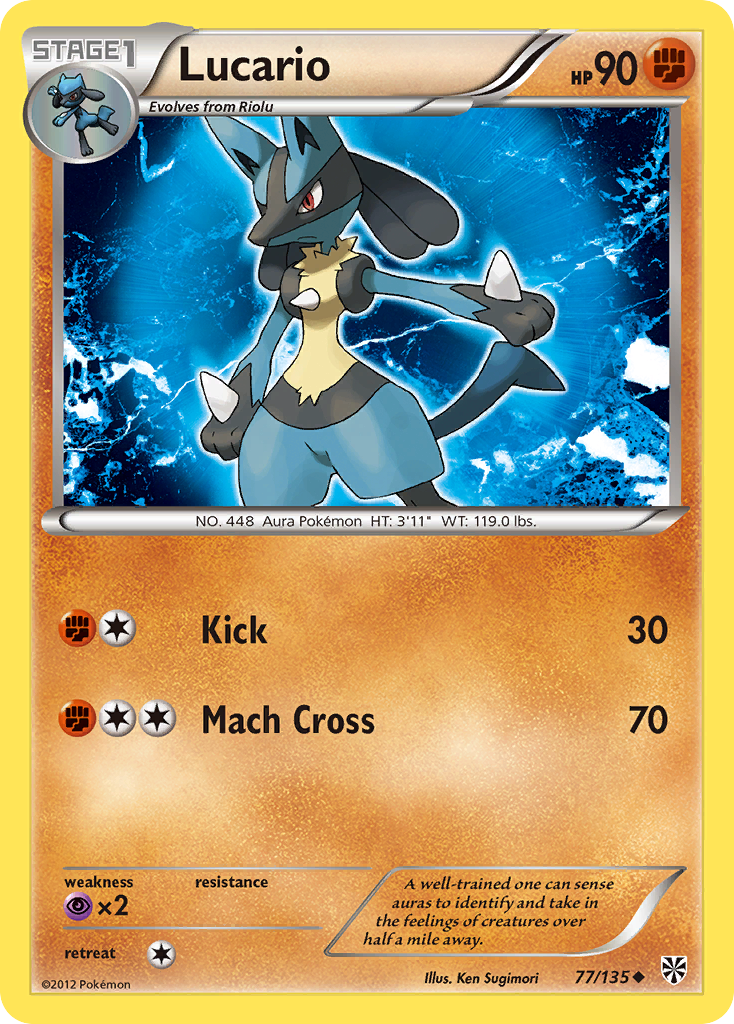 Lucario (77) — Plasma Storm #77/135