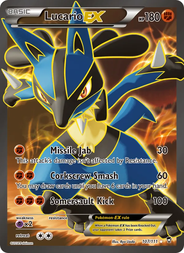Lucario EX (107 Full Art) — XY - Furious Fists #107/111