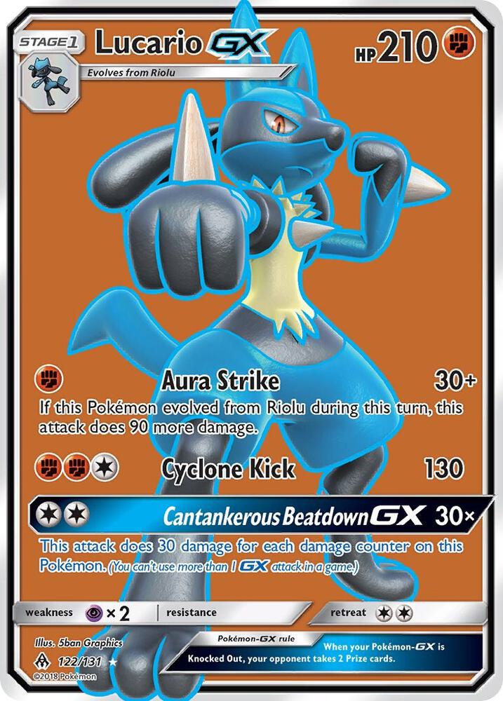 Lucario GX (Full Art) — SM - Forbidden Light #122/131