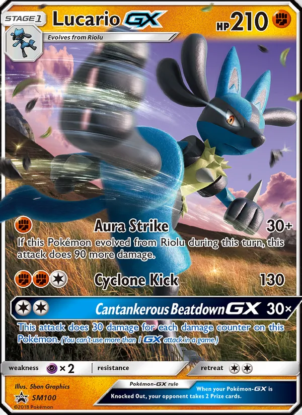 Lucario GX — SM Promos #SM100