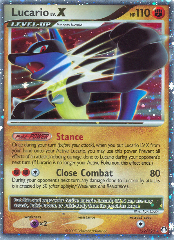 Lucario LV.X — Mysterious Treasures #122/123