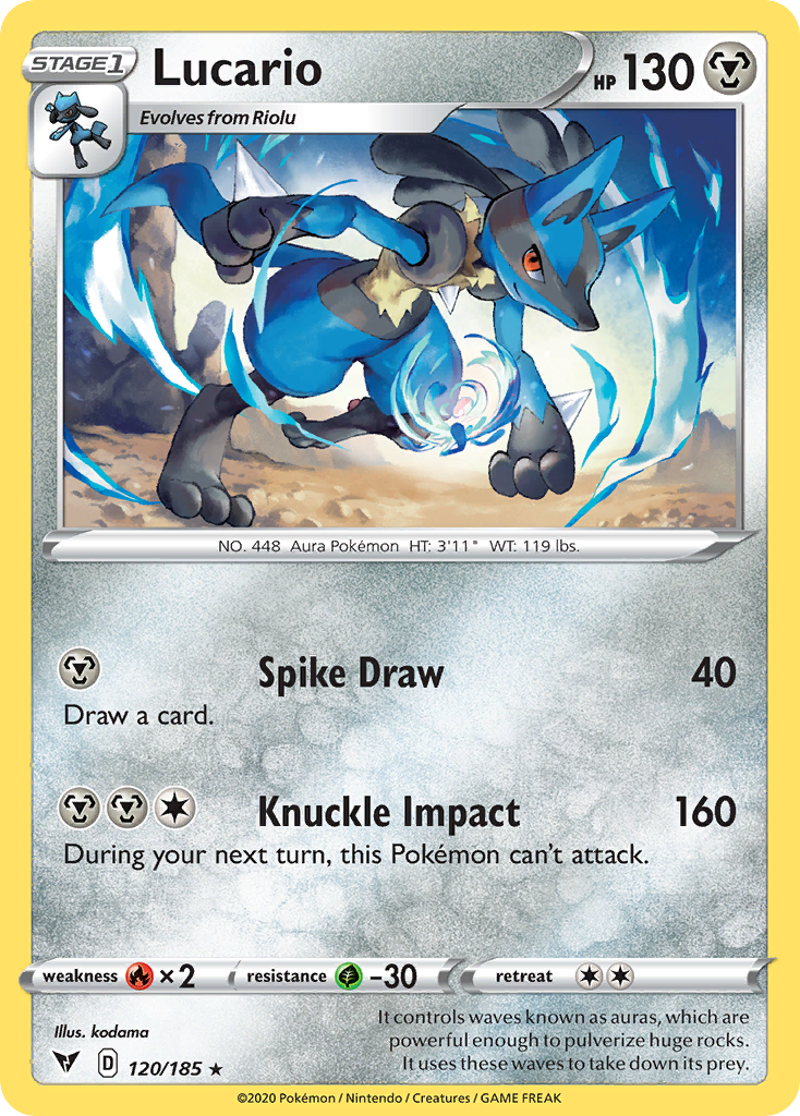 Lucario — SWSH04: Vivid Voltage #120/185