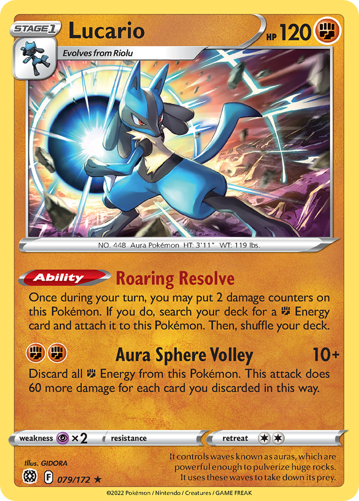 Lucario — SWSH09: Brilliant Stars #079/172
