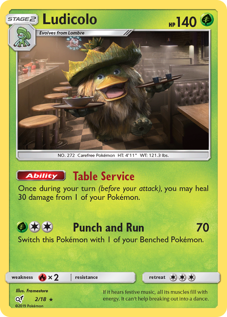 Ludicolo — Detective Pikachu #2/18