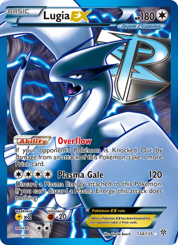 Lugia EX (Team Plasma) (134 Full Art) — Plasma Storm #134/135