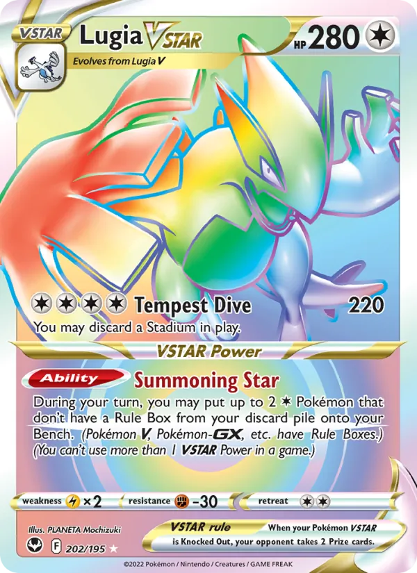 Lugia VSTAR (Secret) (202) — SWSH12: Silver Tempest #202/195