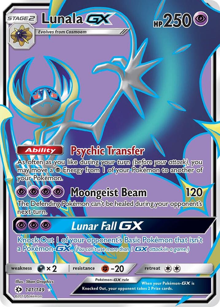 Lunala GX (Full Art) — SM Base Set #141/149