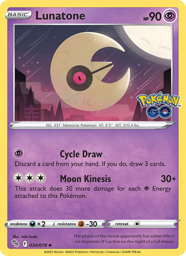 Lunatone — Pokemon GO #034/078