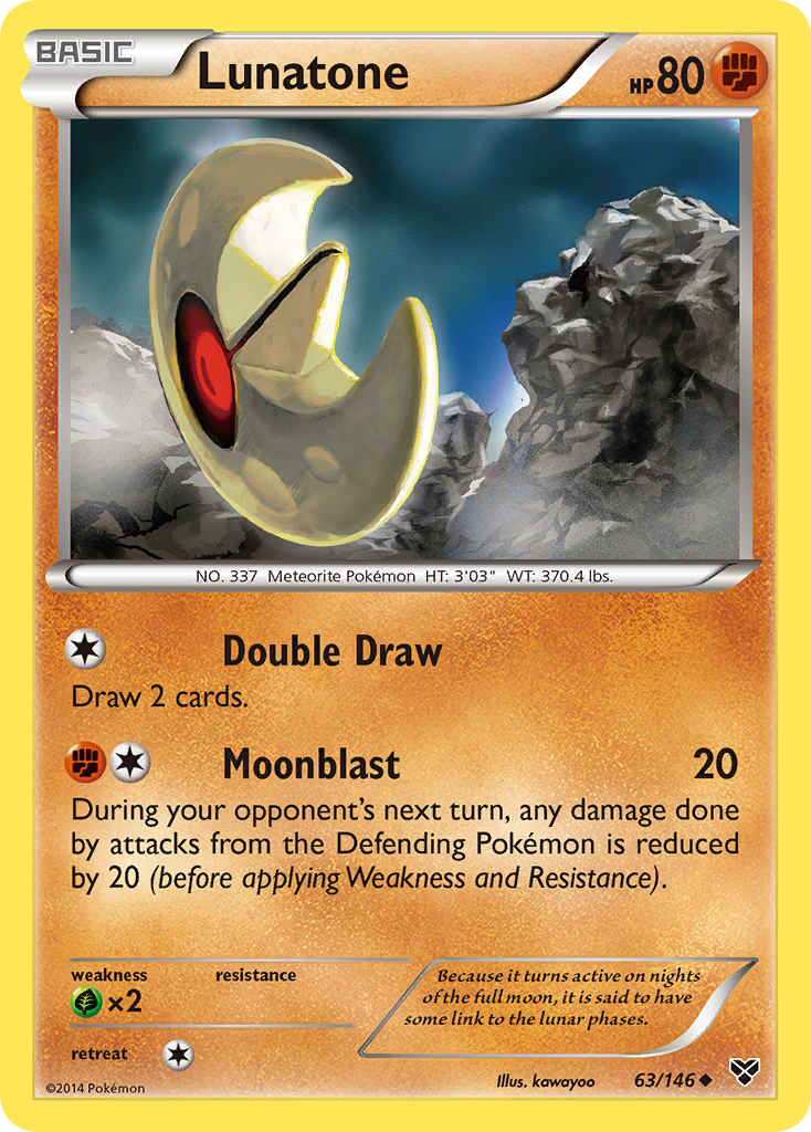 Lunatone — XY Base Set #63/146