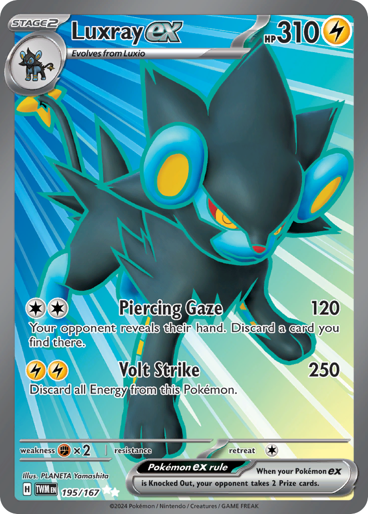 Luxray ex — SV06: Twilight Masquerade #195/167