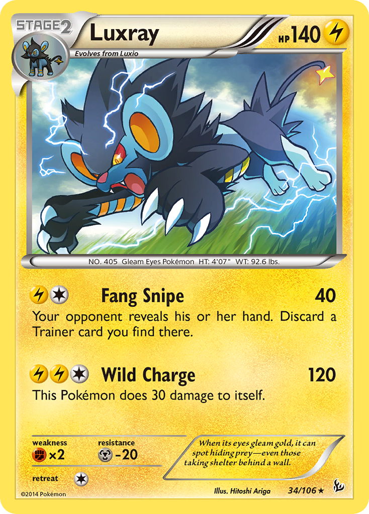Luxray — XY - Flashfire #34/106