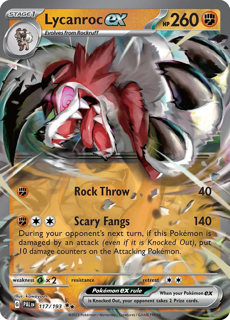 Lycanroc ex — SV02: Paldea Evolved #117/193