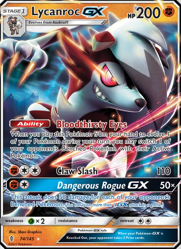 Lycanroc GX — SM - Guardians Rising #74/145