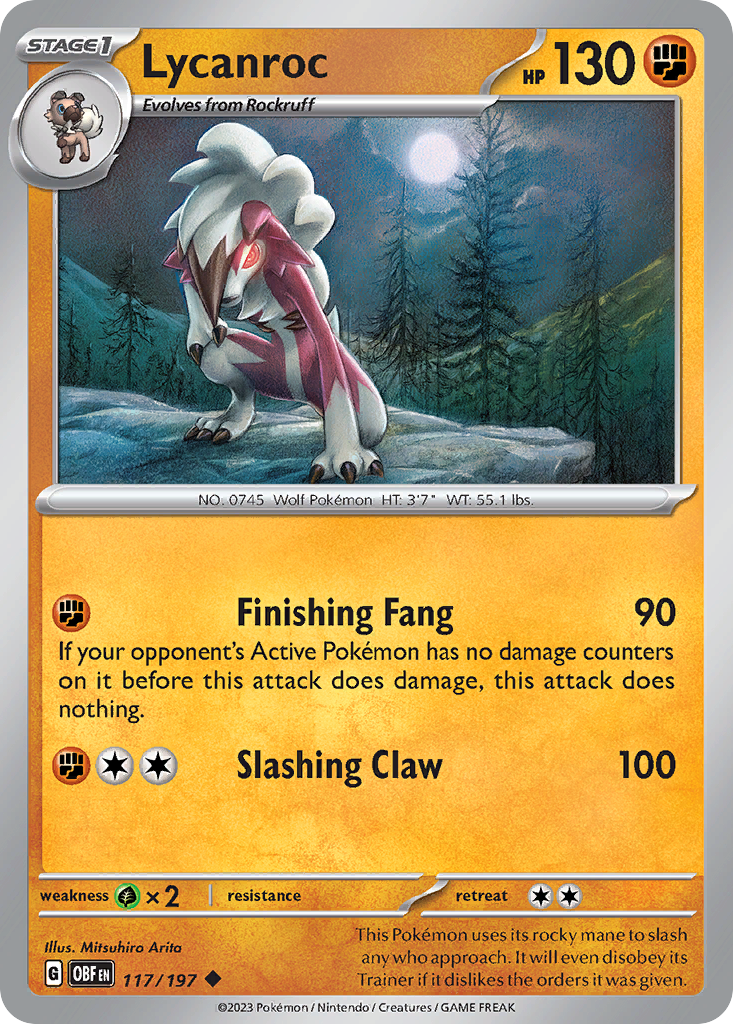 Lycanroc — SV03: Obsidian Flames #117/197