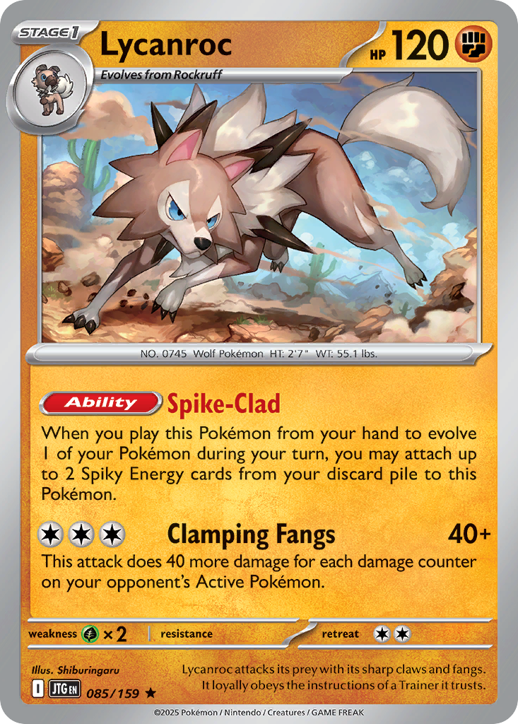 Lycanroc — SV09: Journey Together #085/159