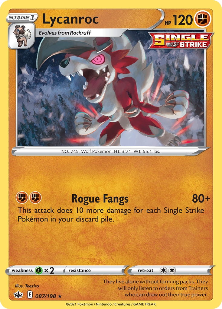 Lycanroc — SWSH06: Chilling Reign #087/198