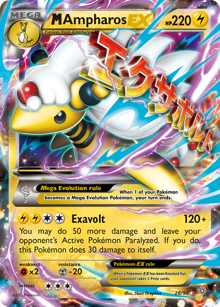 M Ampharos EX — XY - Ancient Origins #28/98