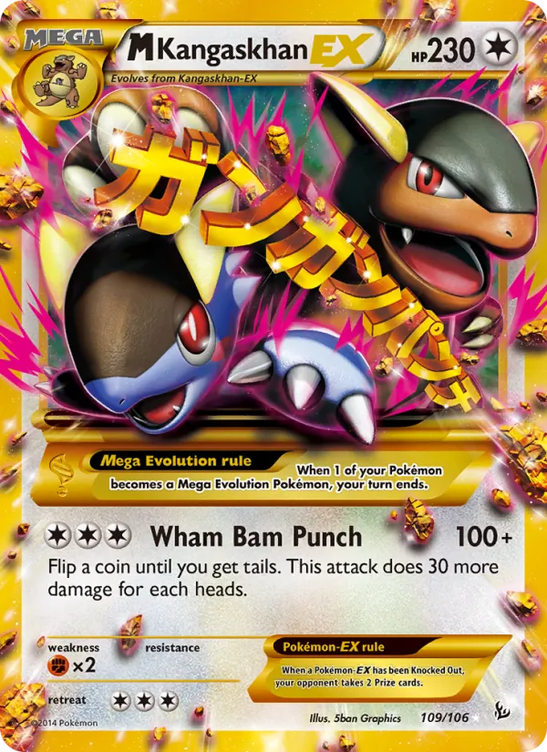 M Kangaskhan EX (109 Secret Rare) — XY - Flashfire #109/106