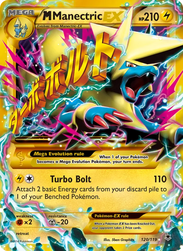 M Manectric EX (120 Secret Rare) — XY - Phantom Forces #120/119