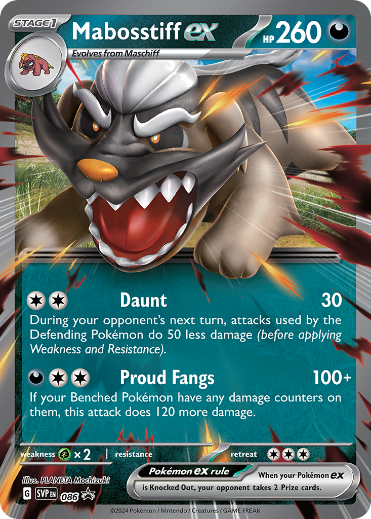 Mabosstiff ex — SV: Scarlet & Violet Promo Cards #086