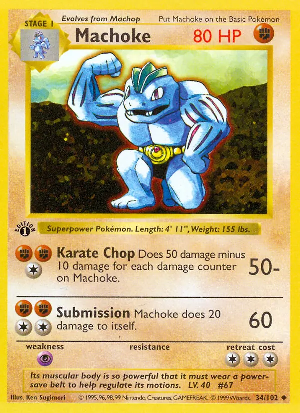 Machoke — Base Set #034/102