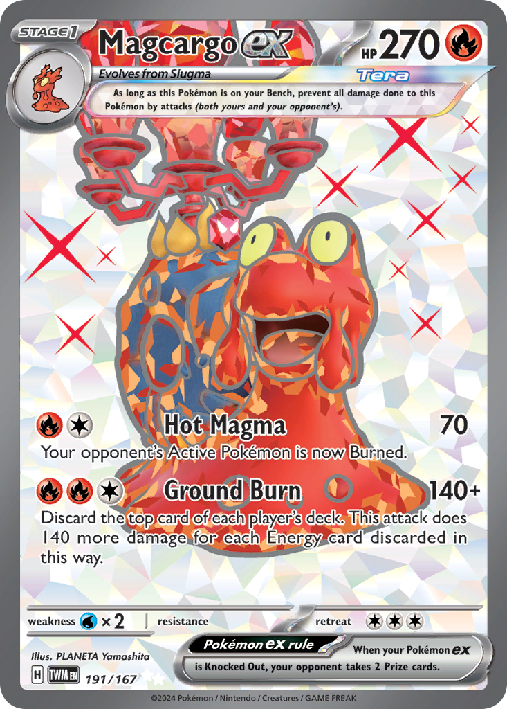 Magcargo ex — SV06: Twilight Masquerade #191/167